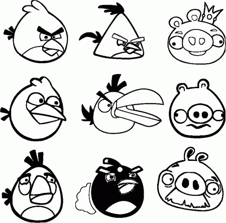 Birds Coloring Pages For Kids Printable Angry Birds Coloring Pages 