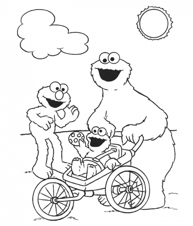 Cookie Monster Parenting Coloring Page - Cookie Monster Coloring 