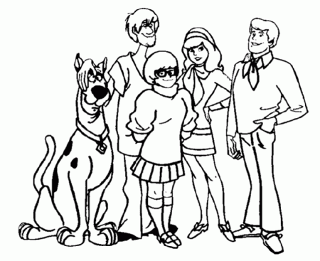 scooby do and gang Colouring Pages