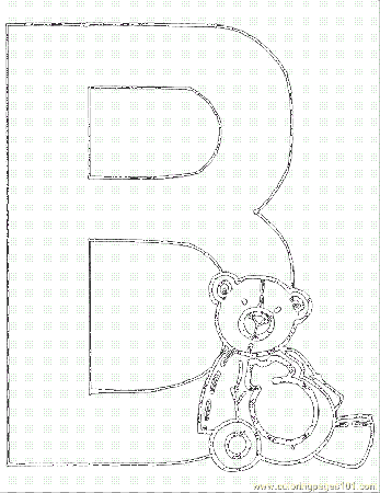 Coloring Pages Letterb Bear500 (Mammals > Bear) - free printable 