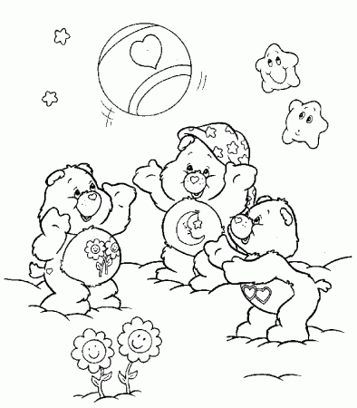 Coloring pages with Care Bears