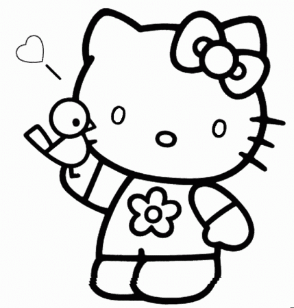 Hello Kitty Coloring Pages To Print | Cartoon Coloring Pages