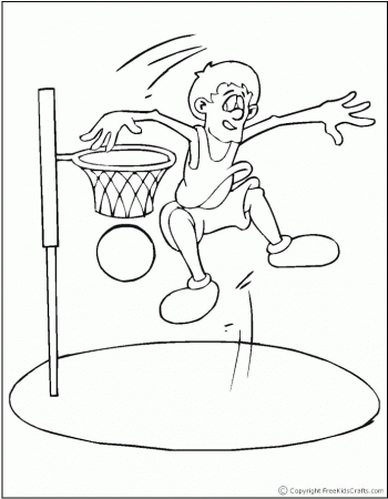 Free Coloring Pages: Basketball Player Coloring Pages