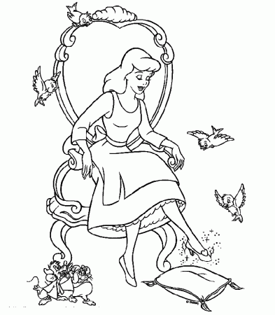 Cinderella Colouring Pages #6444 Disney Coloring Book Res: 700x800 