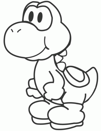 Free Printable Yoshi Coloring Pages | HM Coloring Pages