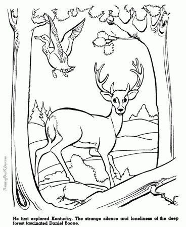 Daniel Boone history coloring page 028