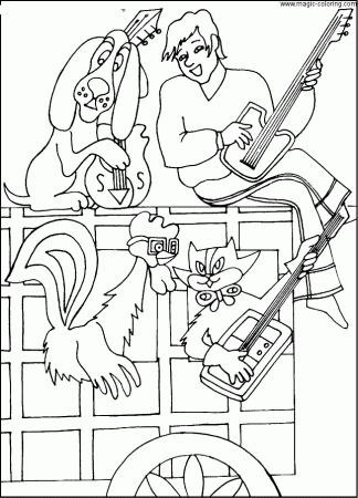 russian musician Colouring Pages
