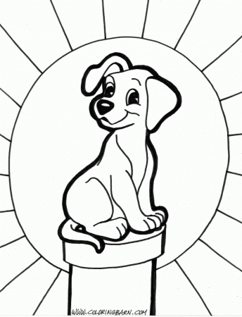 Cute Puppy Image To Print And Color Puppies Coloring Pages 247445 