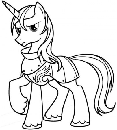 Print My Little Pony Coloring Pages Shining Armor or Download My 