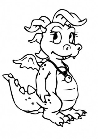 Cute Baby Dragon Coloring Pages - HD Printable Coloring Pages