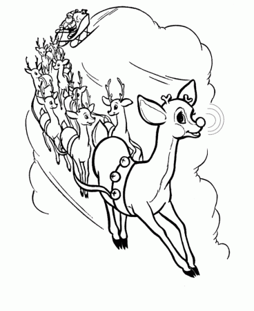 14 Images For Reindeer Head Coloring Pages For Kids Printable 