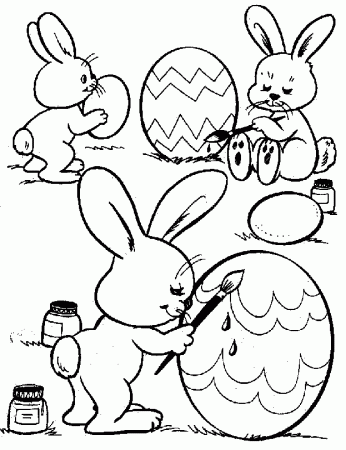 Free Coloring Pages: Easter Bunny Coloring Pages