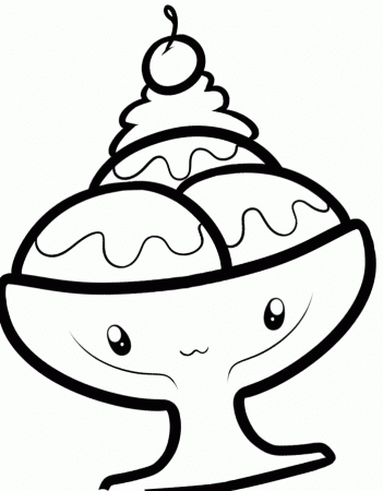 ice cream sundaes Colouring Pages (page 3)