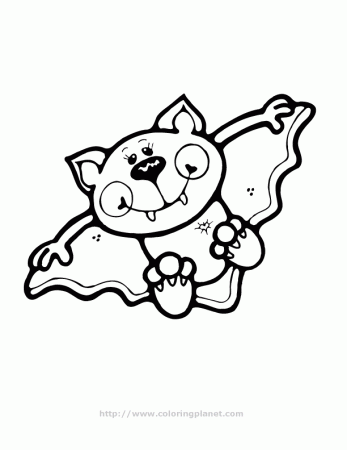 cute bat printable coloring in pages for kids number