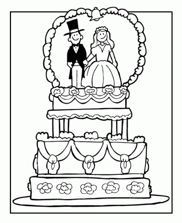 Wedding Cake Coloring Pages