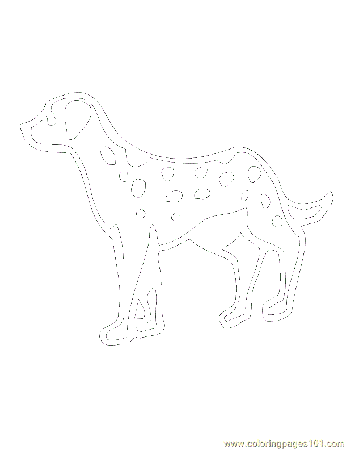 Coloring Pages Dalmation (Mammals > Dogs) - free printable 