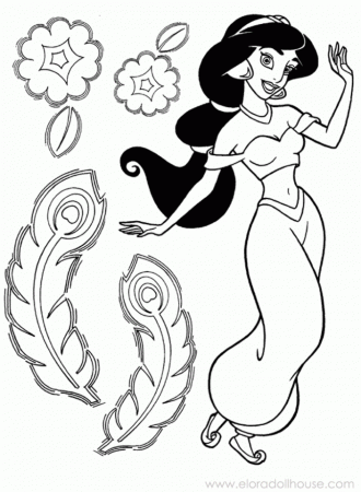Jasmine Princess Coloring Page