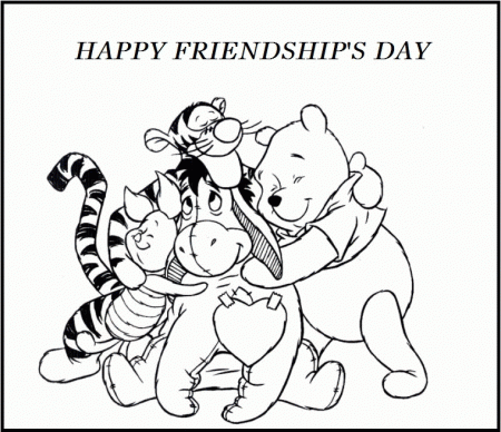 Friendship Day Coloring Sheets 2014, Free Coloring Pages for 