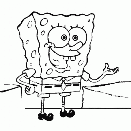 Printable Cartoon Spongebob Squarepants Coloring Pages For Kids 
