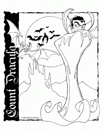 Dracula at night Coloring Pages | Coloring Pages