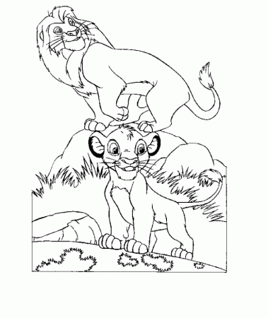 Smiling Simba Lion King Coloring Pages - Disney Coloring Pages on 