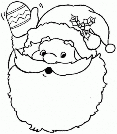 Free Christmas Santa Claus Colouring Pages For Kindergarten #
