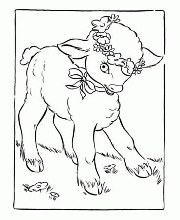 Easter Lamb Coloring Page Sheets - BlueBonkers: Free Printable 
