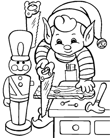 santas elf Colouring Pages (page 3)