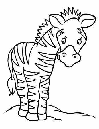 Cute Zebra Coloring Page | Free Printable Coloring Pages - ClipArt 