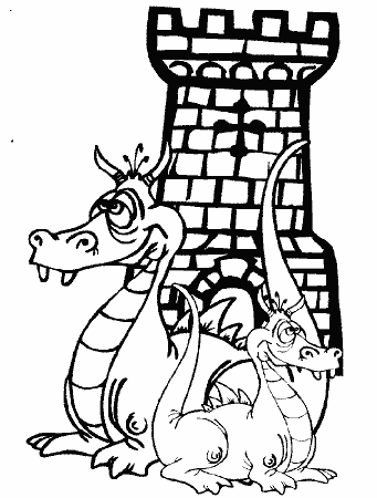 Dragons 5 Fantasy Coloring Pages & Coloring Book
