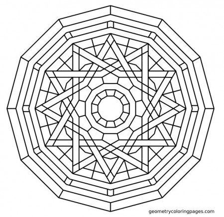 Geometry Coloring Page, Elemental | Geometry & Mandala Coloring Pages…