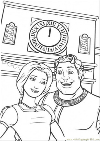 Coloring Pages Fiona Shrek (Cartoons > Shrek) - free printable 