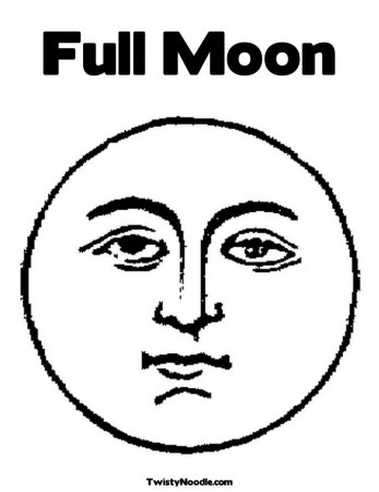 Full Moon Coloring Page Images & Pictures - Becuo