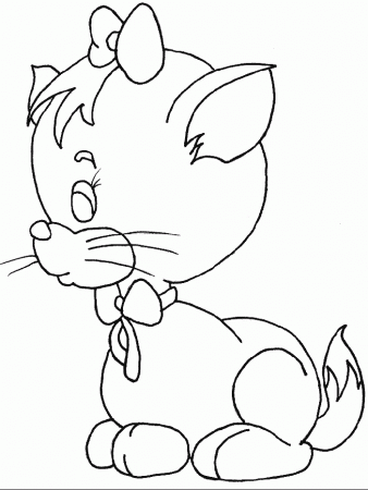 r b CAT Colouring Pages