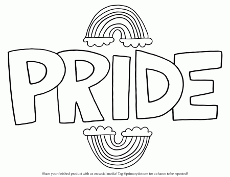 6 Free Downloadable Coloring Pages to Celebrate Pride | A Blog by Primary |  Celebrate pride, Pride, Coloring pages