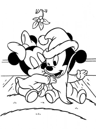 Disney Babies Mickey and Minnie Coloring Page - Free Printable Coloring  Pages for Kids