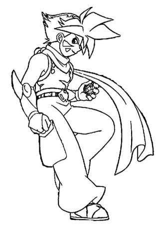 Zyro Long Scarf Beyblade Coloring Pages | Best Place to Color