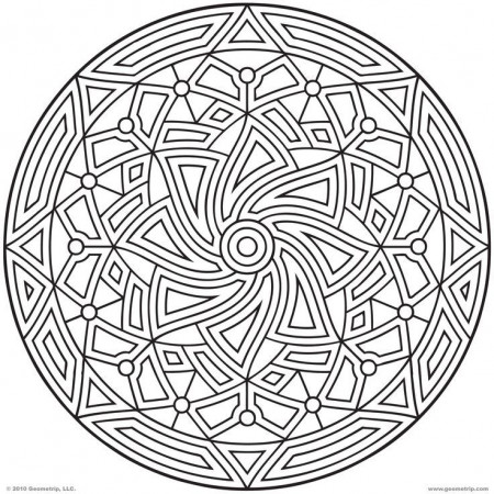 images of printable hard geometric coloring pages | Geometrip.com ...
