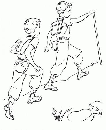Camping Coloring Pages for childrens printable for free