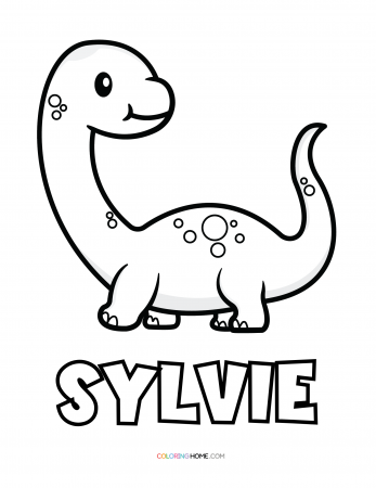 Sylvie dinosaur coloring page