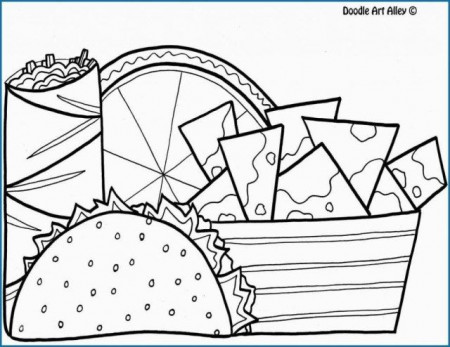 Wonderful Image of Taco Coloring Page - entitlementtrap.com | Food coloring  pages, Coloring pages, Crayola coloring pages