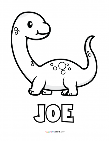 Joe dinosaur coloring page