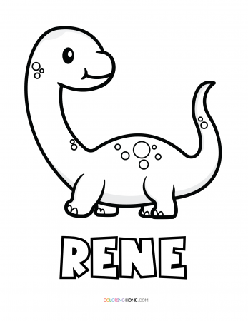 Rene dinosaur coloring page