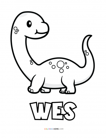 Wes dinosaur coloring page
