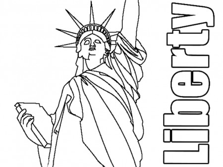Statue Of Liberty Coloring Pages for Kindergarten