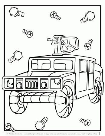 Planes, Jets, and Military Machines Coloring Pages - Rainbow Printables