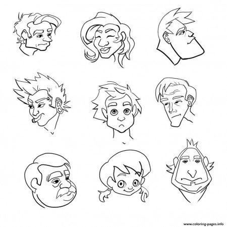 Emotion Happy Face Coloring Pages Printable