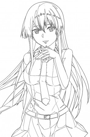 Coloring page Cute Akame Print Free