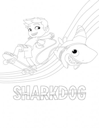 Sharkdog Netflix Coloring Page Download Png File | Etsy