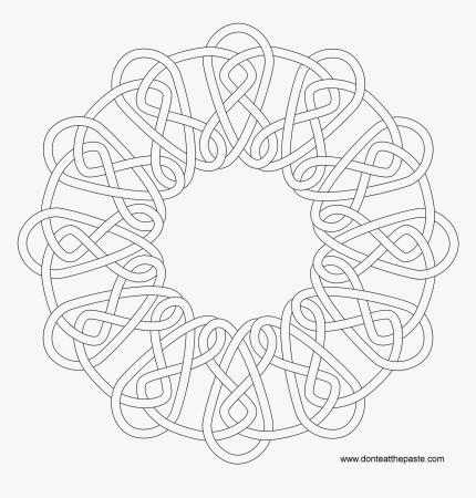 Round Celtic Knot Mandala Coloring Pages - Coloring Book, HD Png Download ,  Transparent Png Image - PNGitem